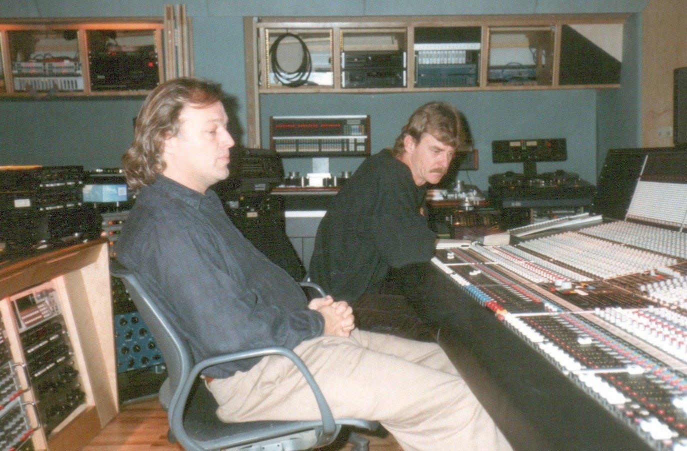 Buford Jones with David Gilmour at Abbey Road
