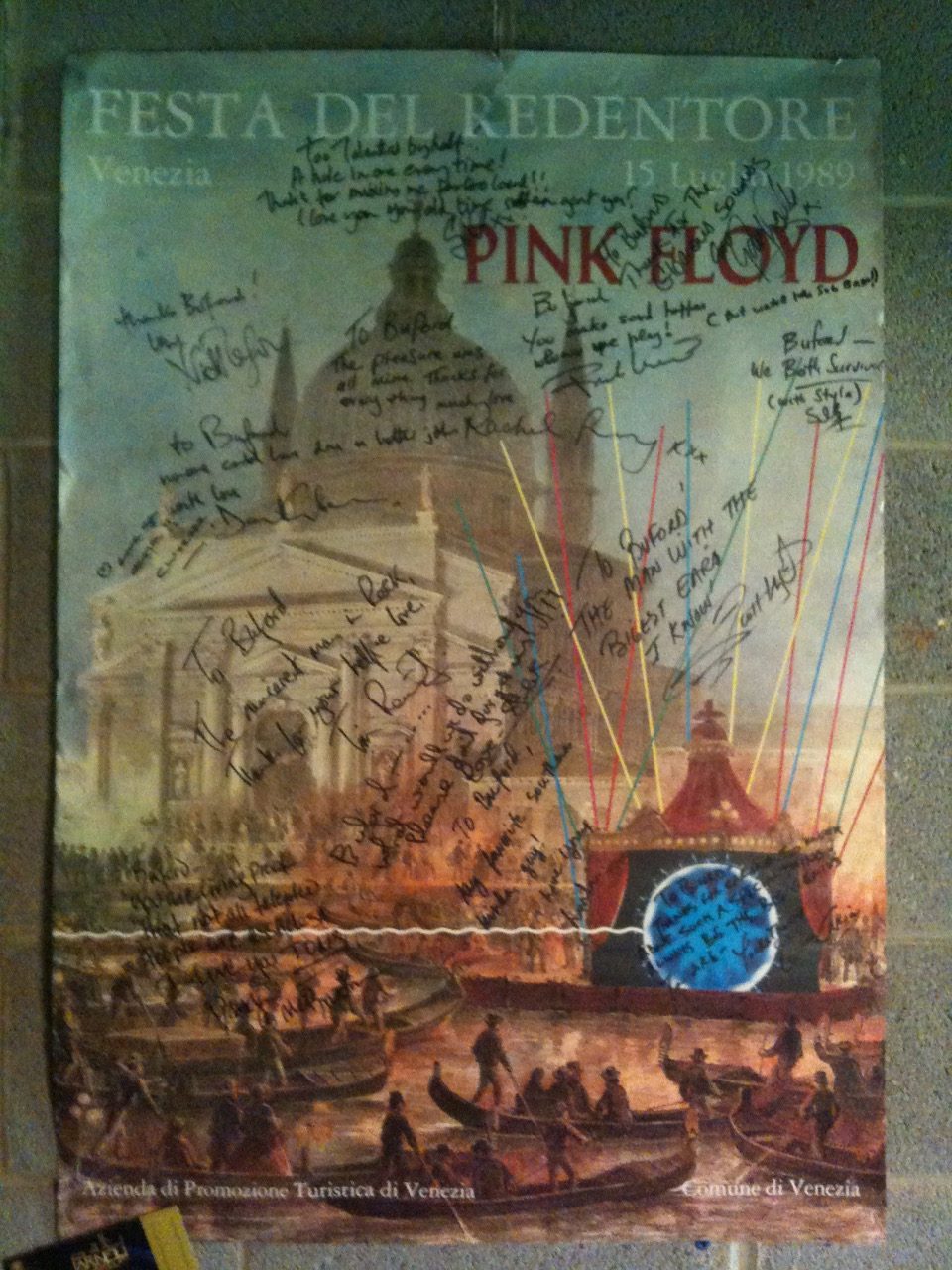 The signed Venice show poster