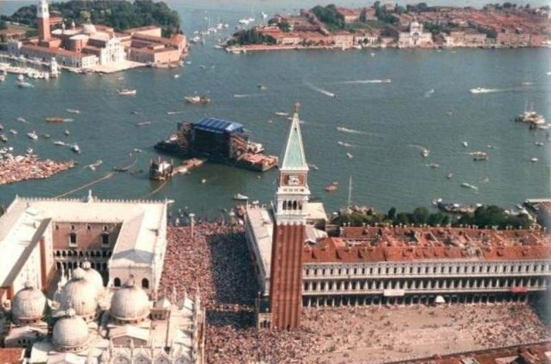 Pink Floyd's floating stage in Venice