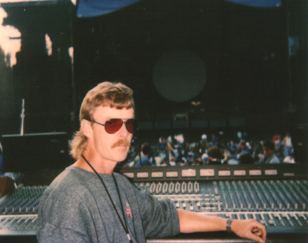 Buford Jones at the console on the Pink Floyd tour
