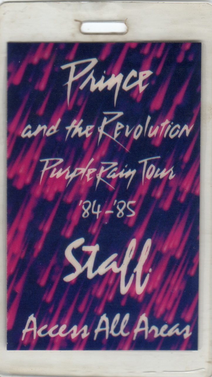 All-areas laminate for Prince, Purple Rain tour