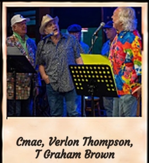 Charlie Mac on stage with Verlon Thompson and T. Graham Brown