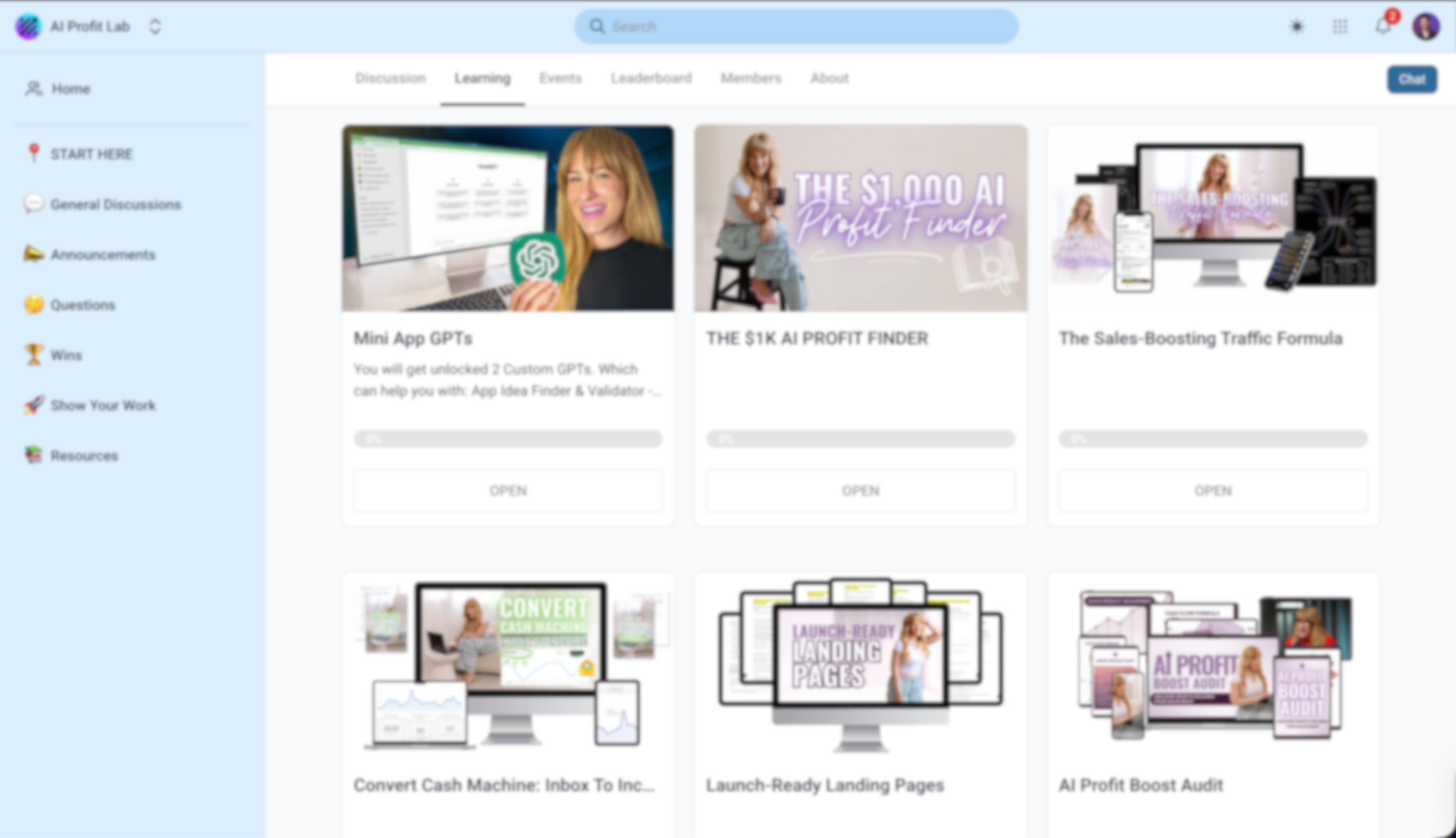 Course Library preview