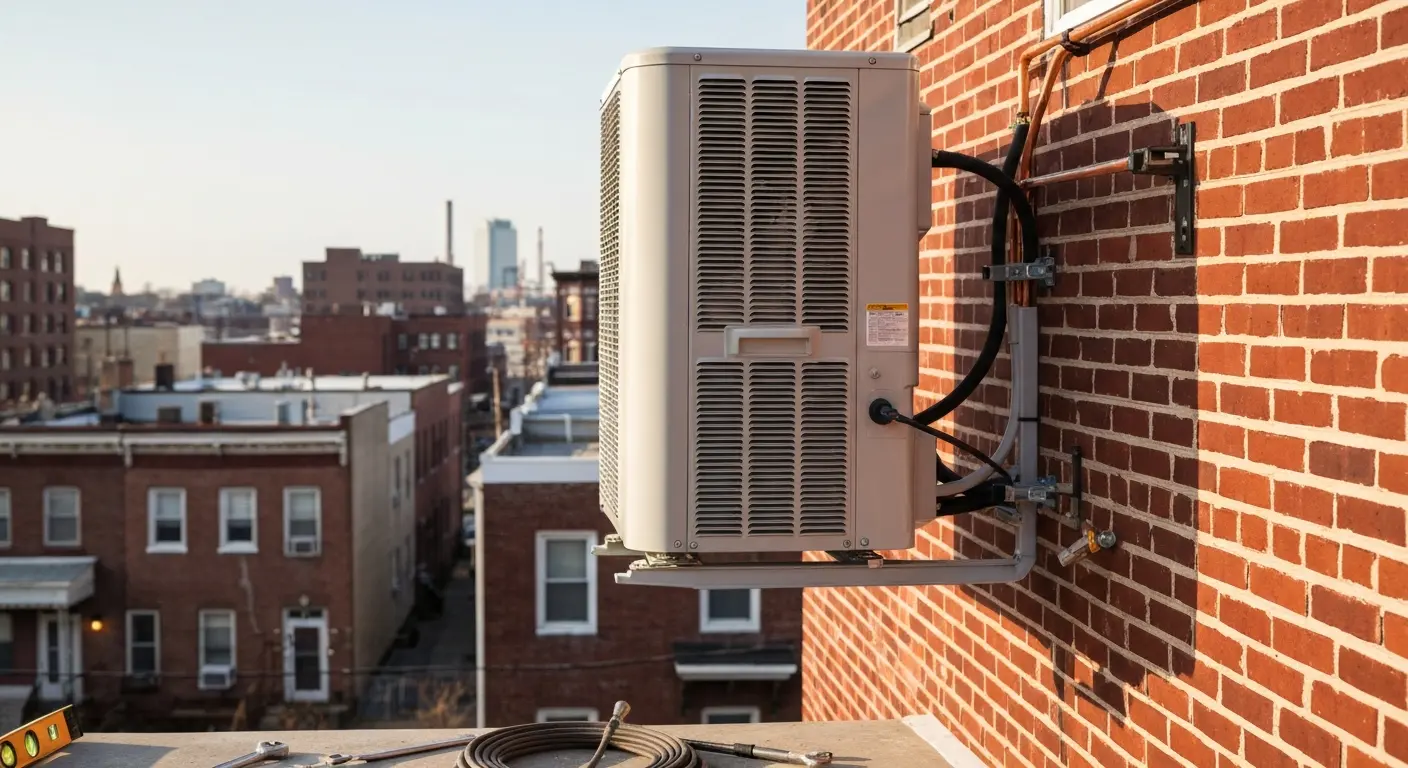 Air conditioning unit installation