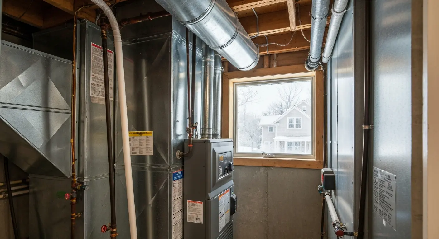 Furnace system in winter conditions