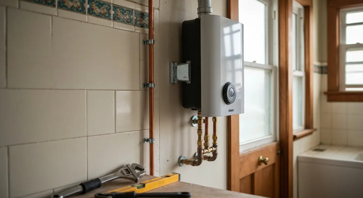 Tankless water heater installation
