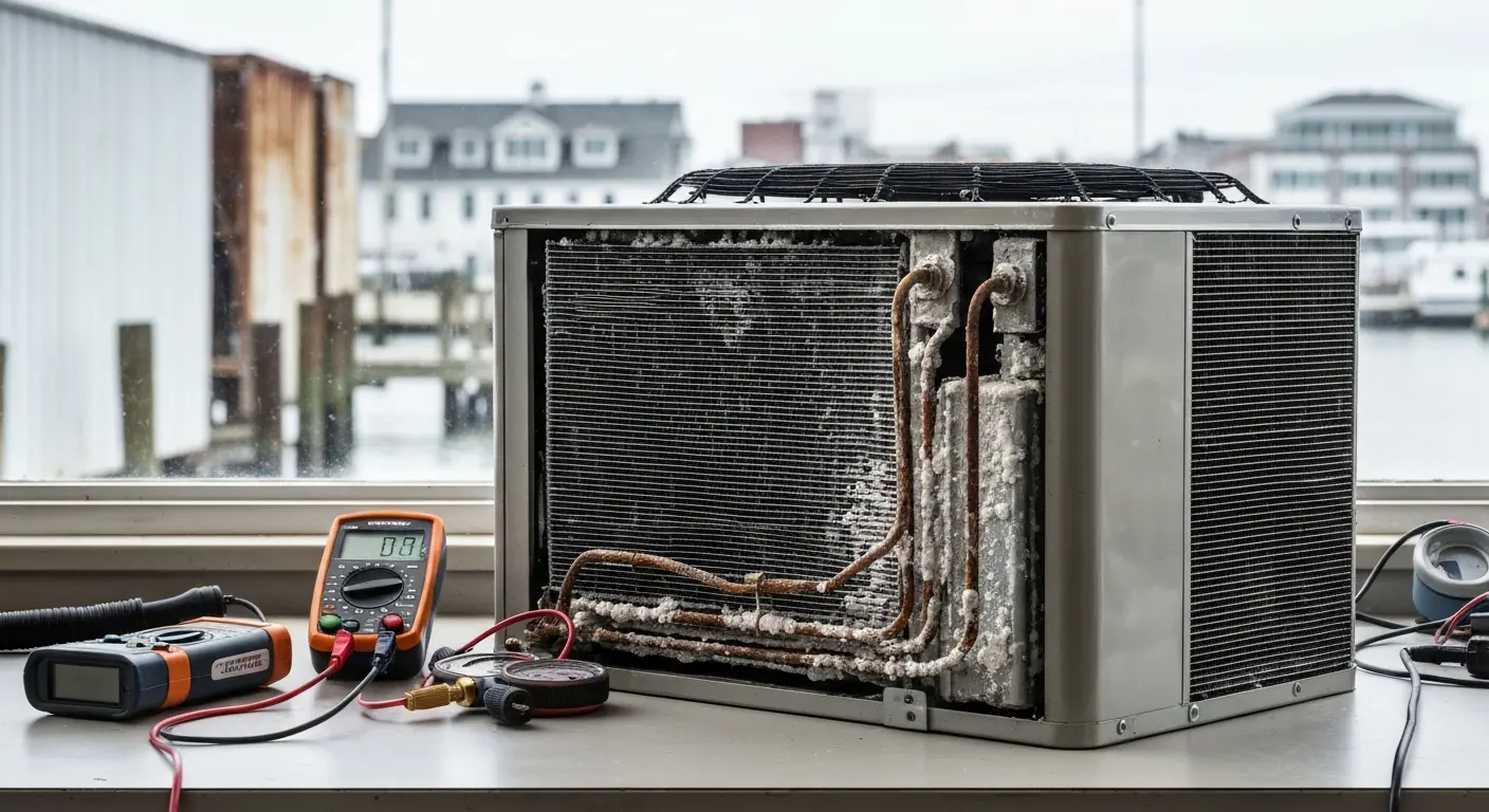 Raritan Bay waterfront area with climate challenges