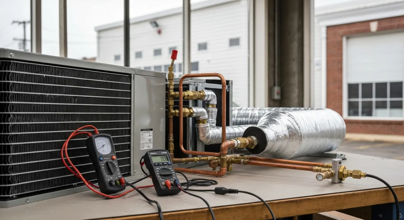 Commercial HVAC installation