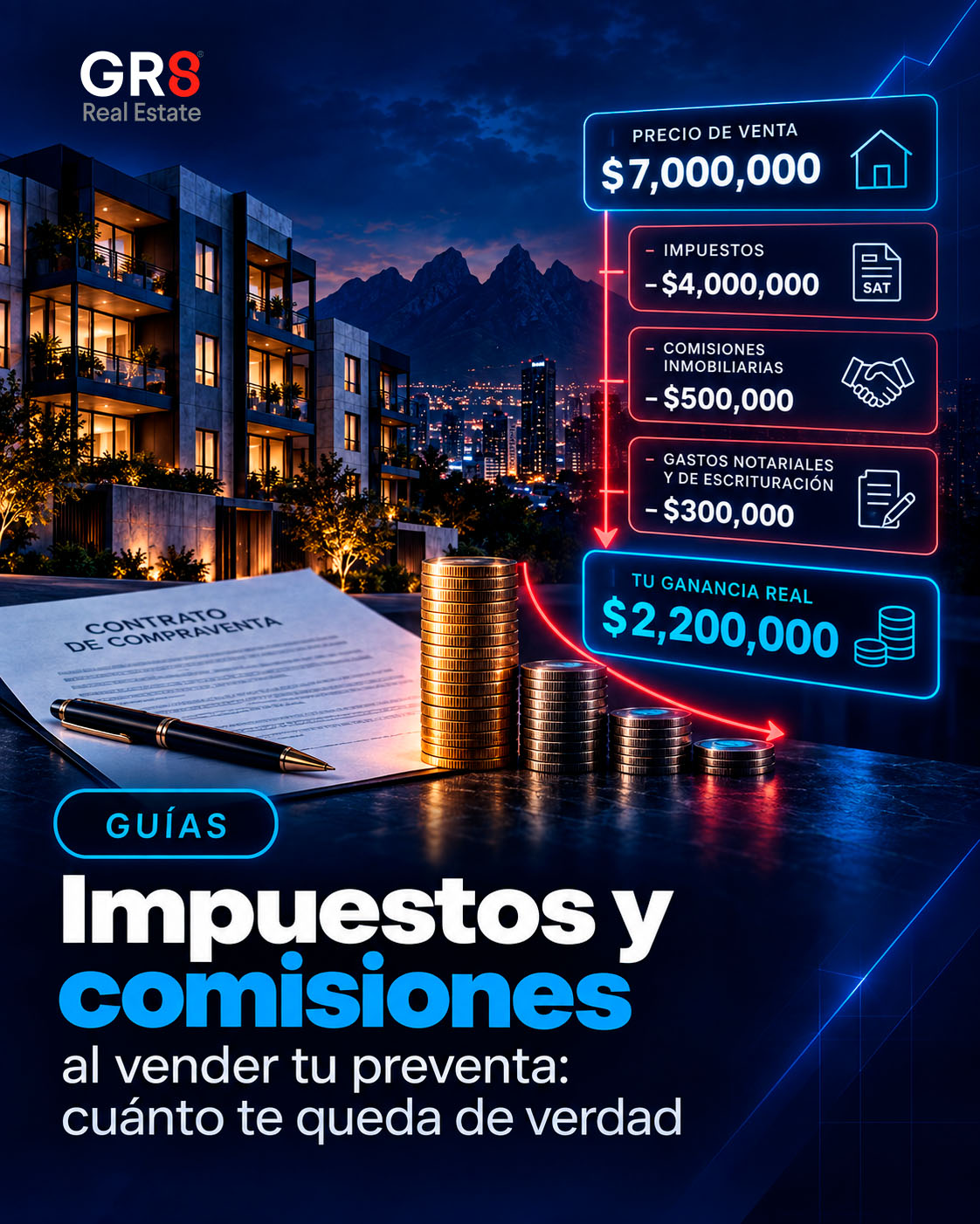 Impuestos y comisiones al vender tu preventa: cuánto te queda de verdad