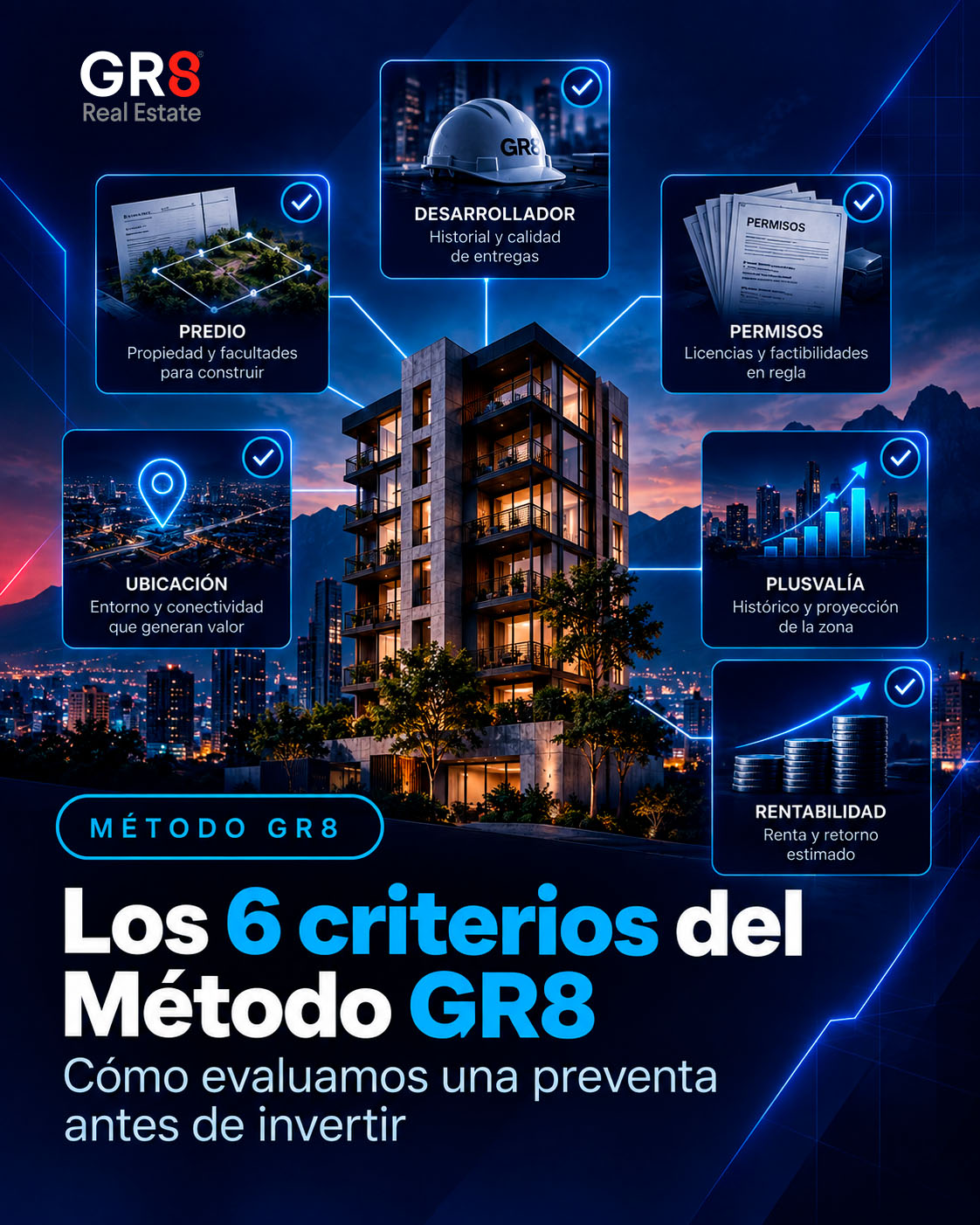 Los 6 criterios del Método GR8 para evaluar cualquier preventa antes de invertir
