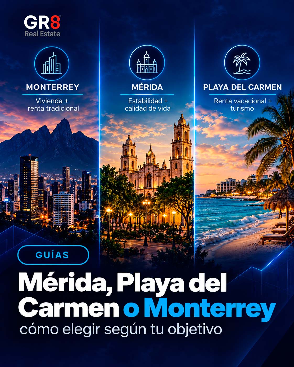 Mérida, Playa del Carmen o Monterrey: cómo elegir según tu objetivo