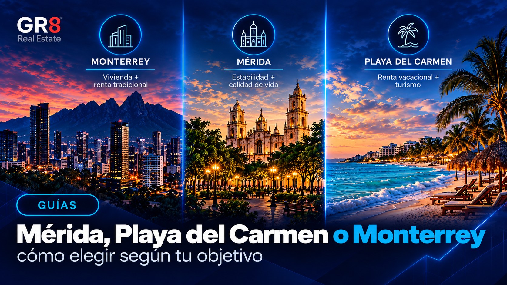 Mérida, Playa del Carmen o Monterrey: cómo elegir según tu objetivo