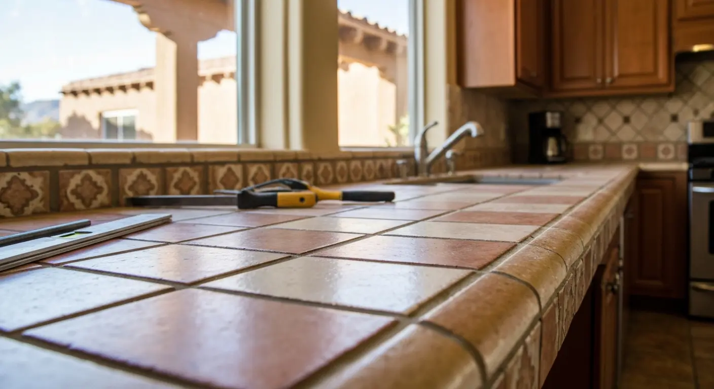 Custom tile countertop design