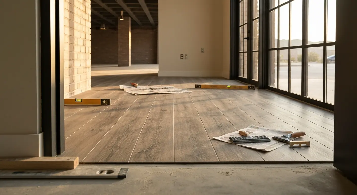 LVT tile in entryway