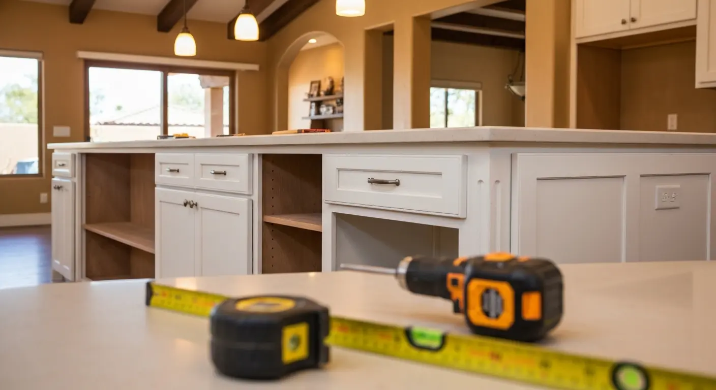 Kitchen island installation