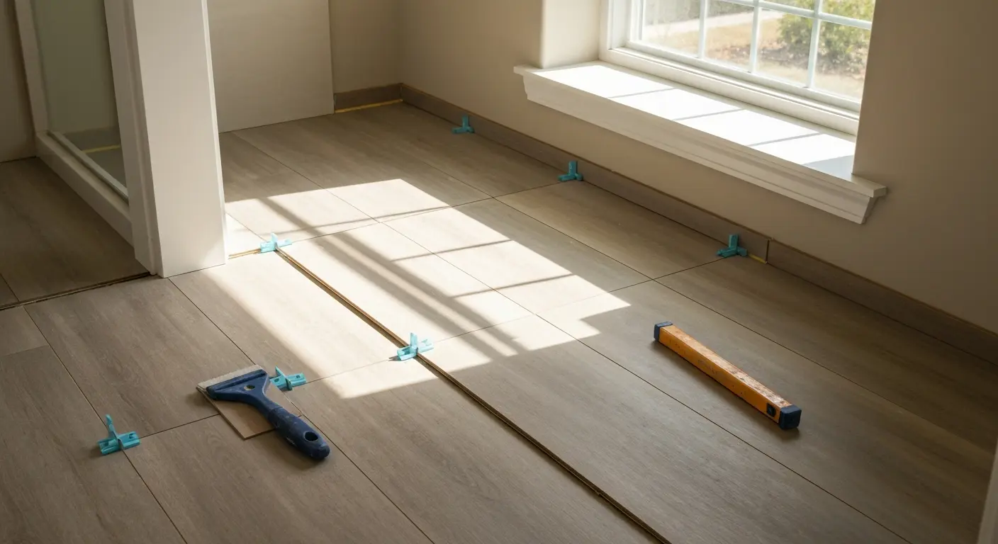 LVT bathroom flooring