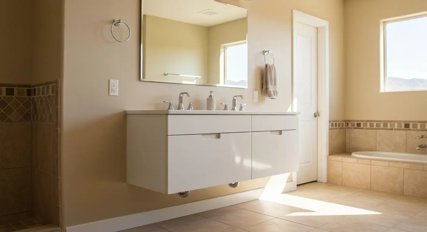 Wall-mounted bathroom vanity