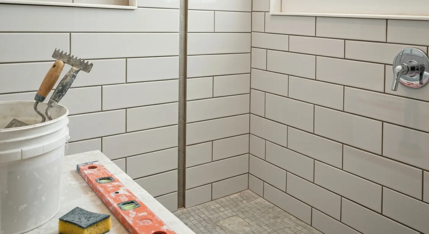 Tile shower work