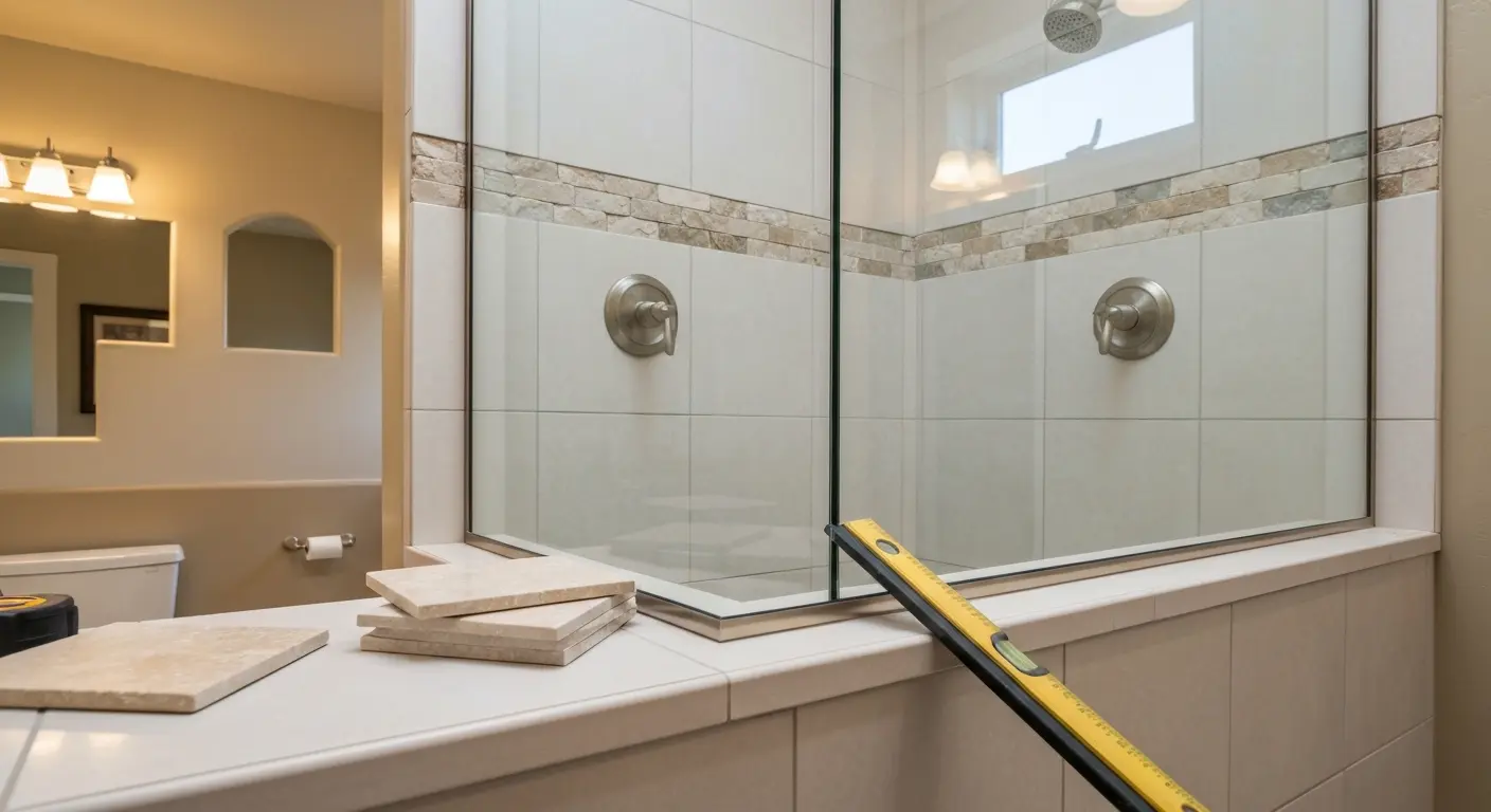 Custom tile shower installation