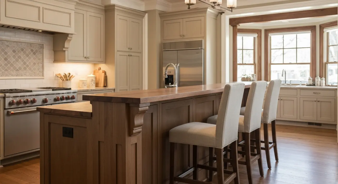 Kitchen island with seating