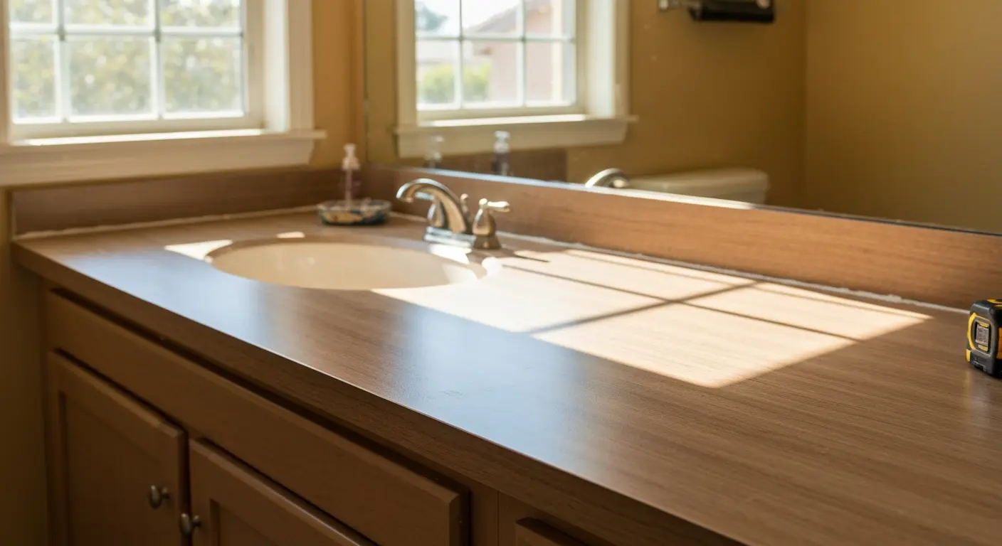 Laminate vanity installation