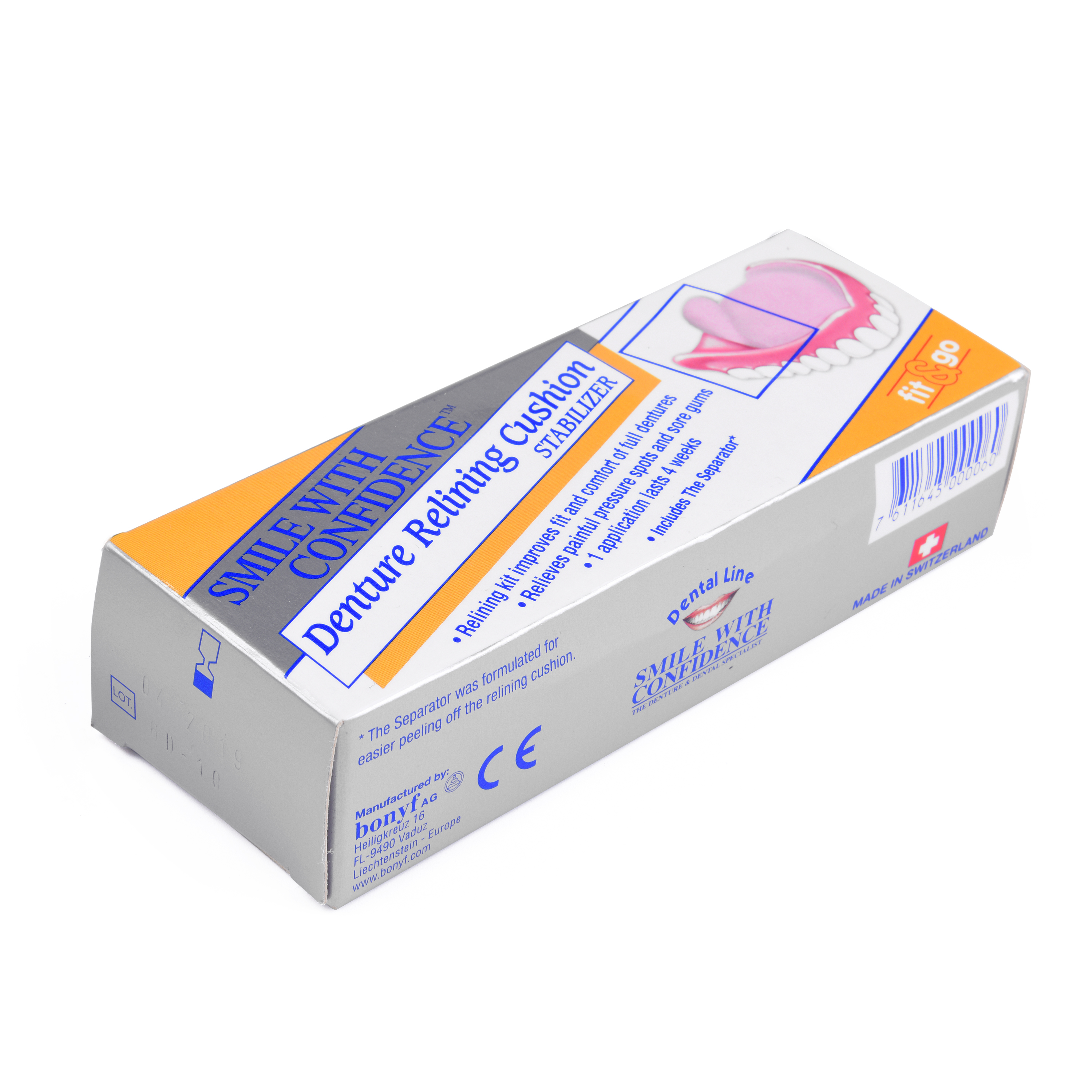 Smile With Confidence Denture Relining Cushion Stabilizer box