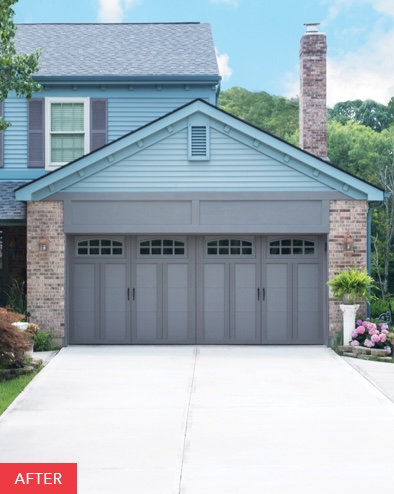 Garage door panels replaced - after