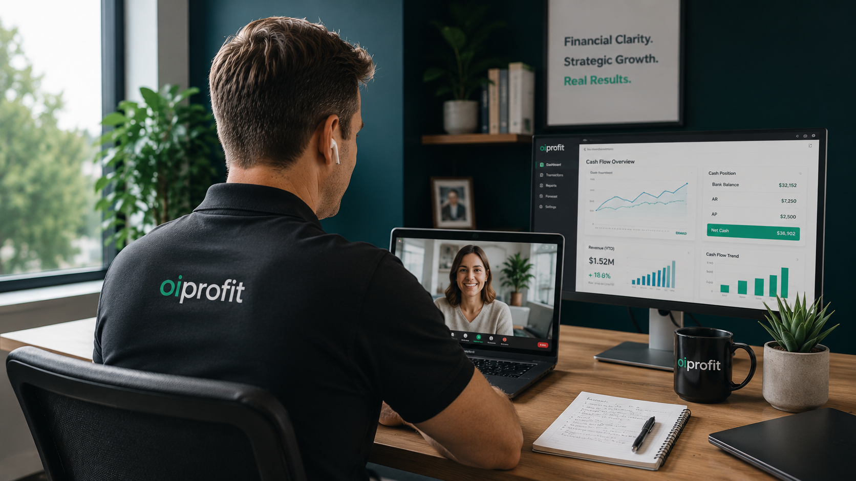 Matthew Anderson CPA, your fractional CFO, reviewing a cash flow forecast