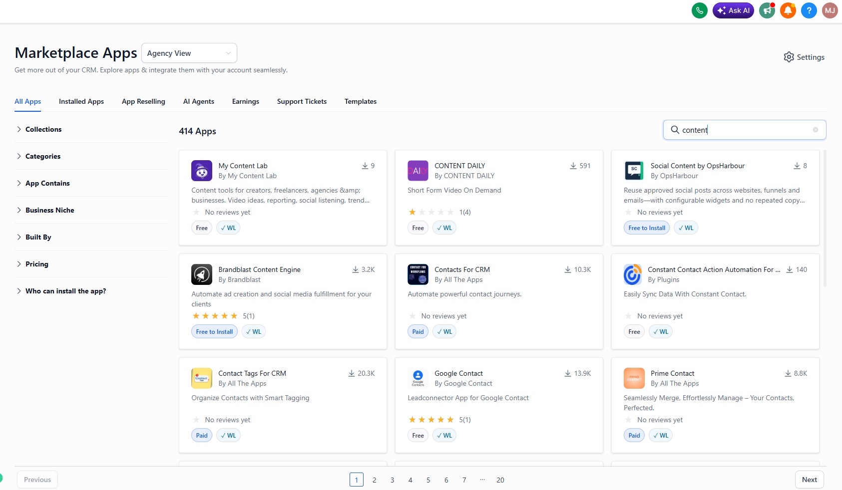 SynchSuite app marketplace and integrations
