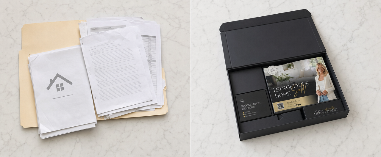 Generic CMA folder vs. Premium CMA Box — the difference is obvious
