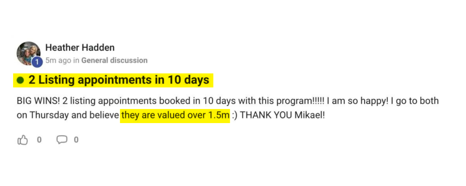 Client win posted in our community