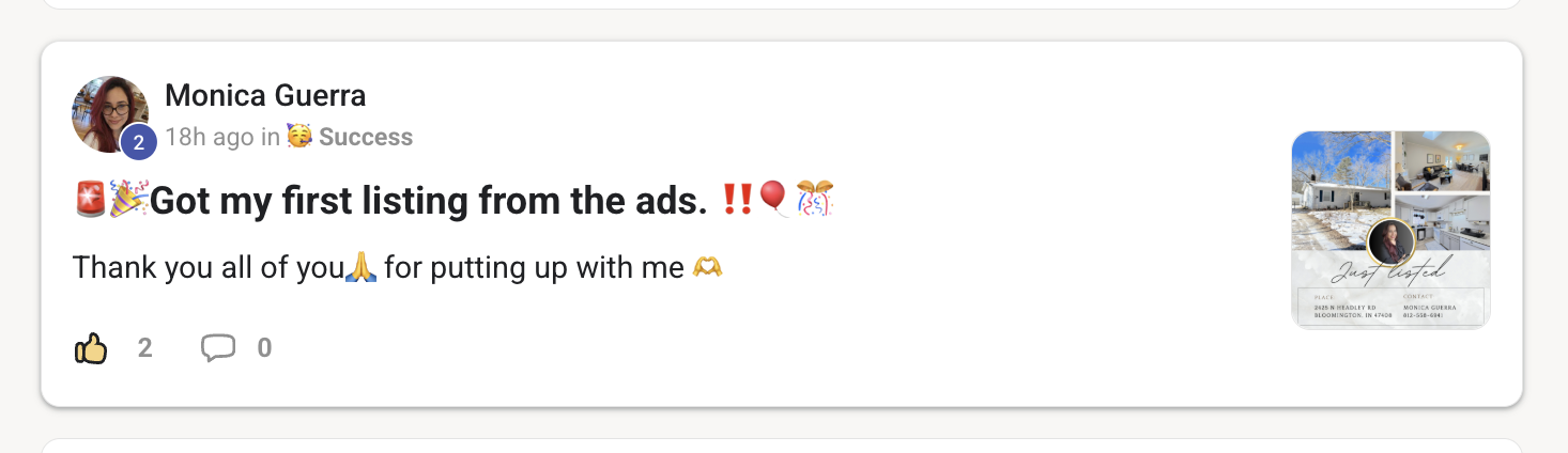 Monica Guerra: first listing from the ads