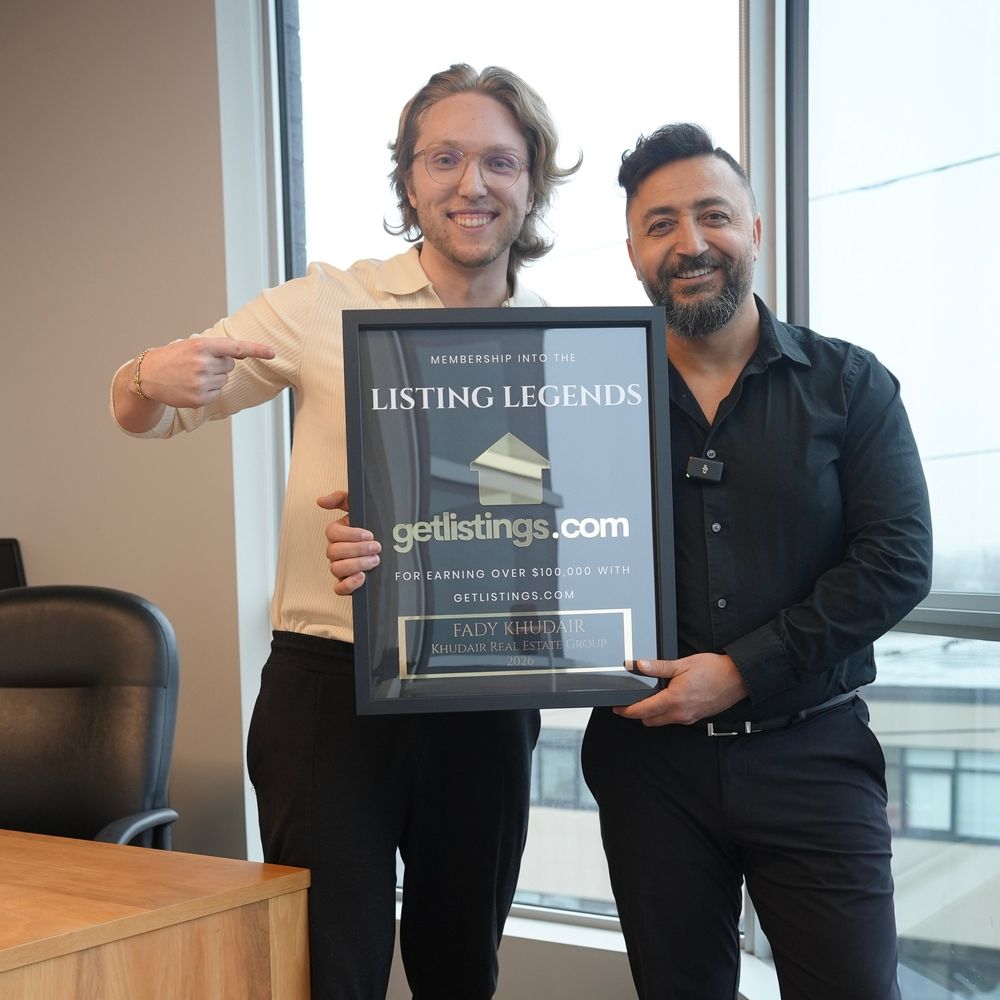 Mikael with Fady Khudair and his Listing Legends award