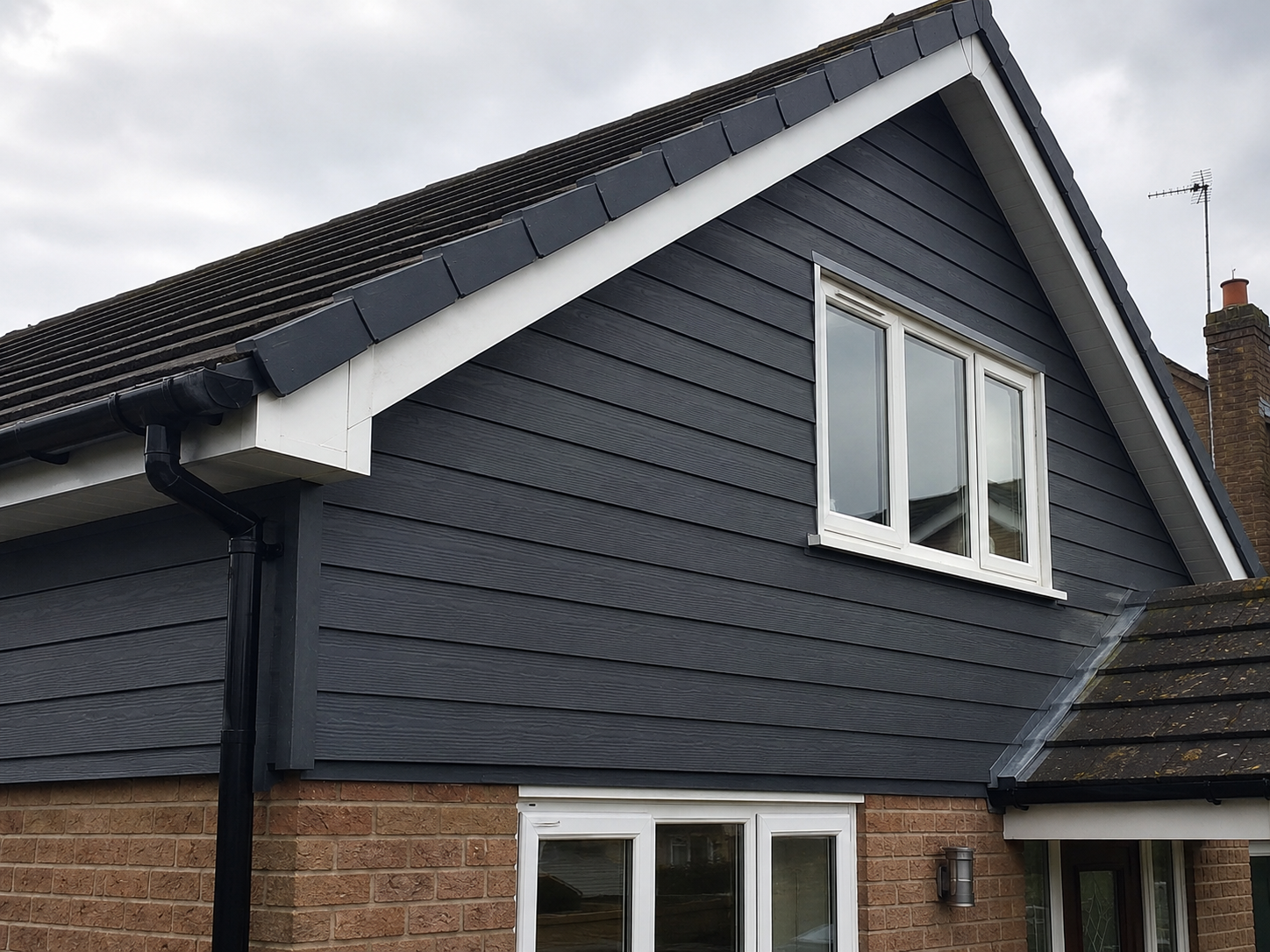 Exterior cladding on a modern home