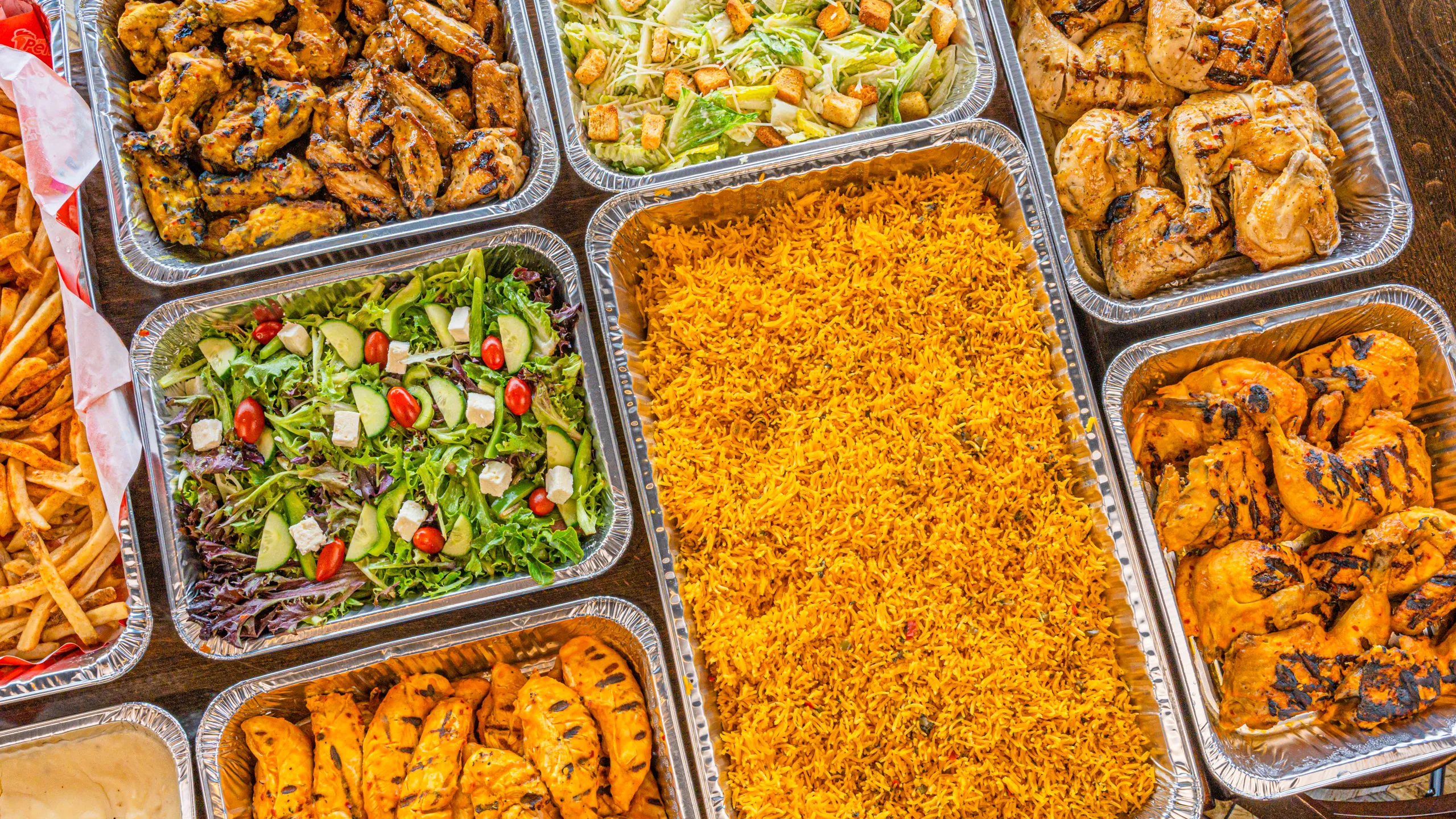 The Peri Peri Factory corporate catering spread