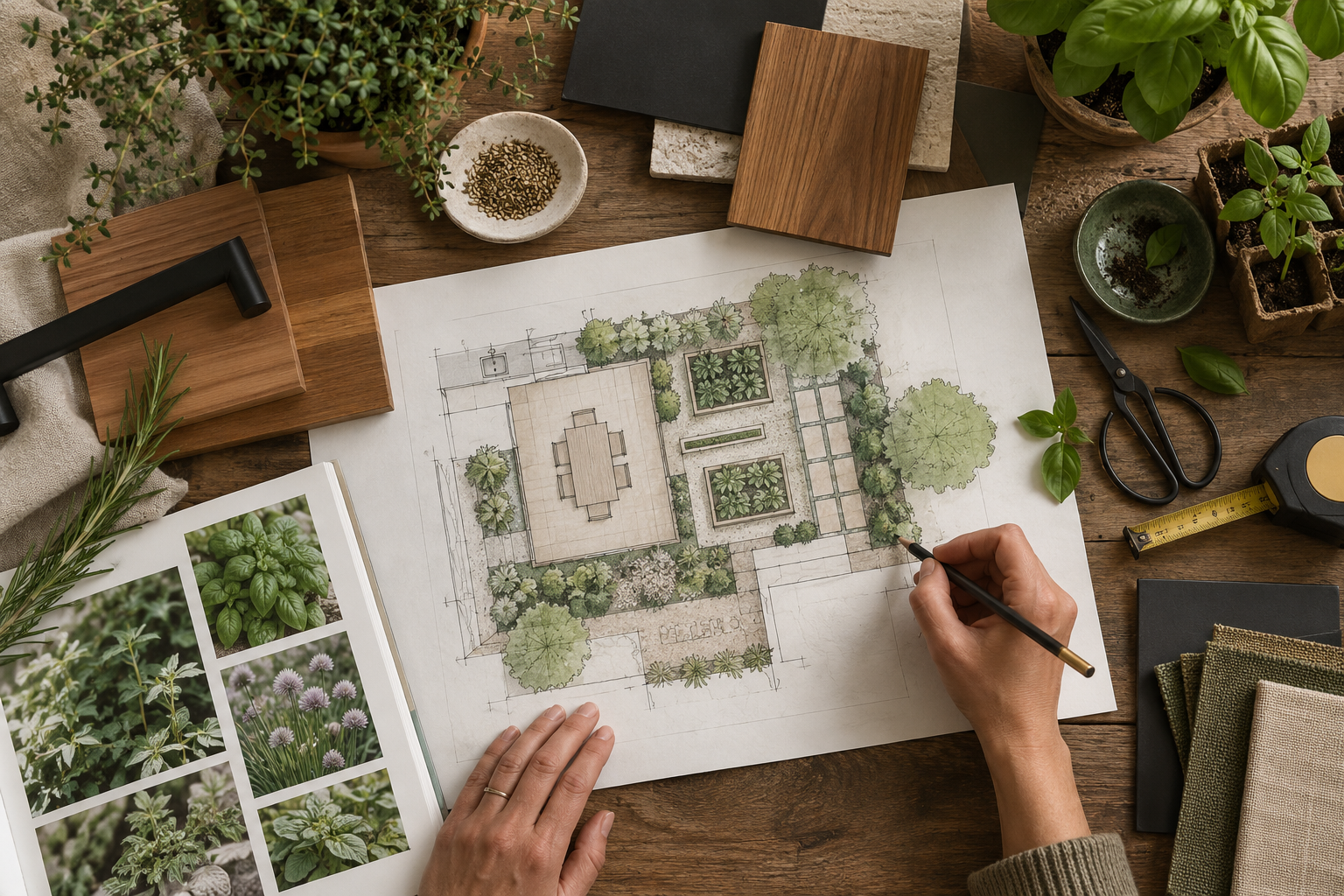 Kitchen garden plans and premium material selections