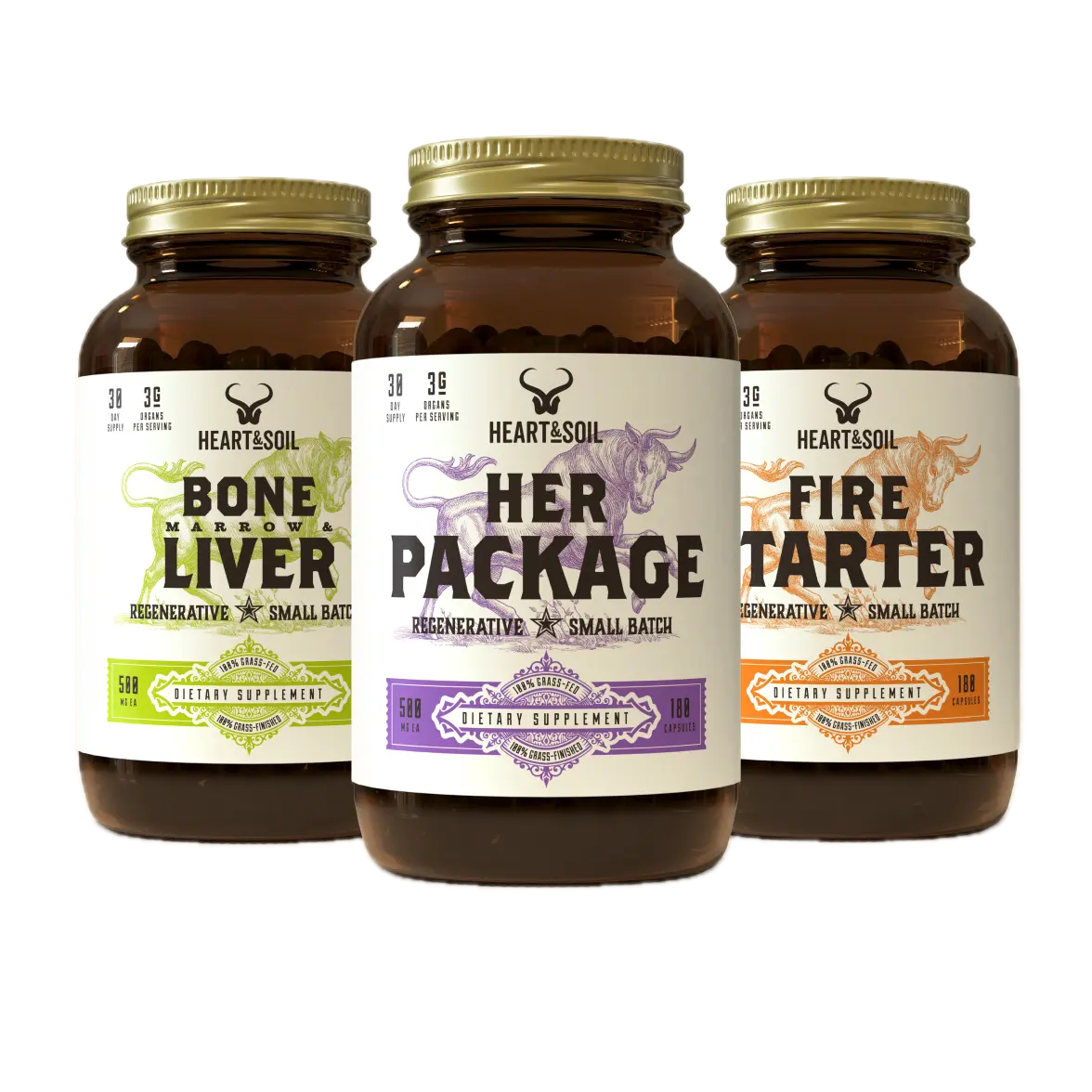 Heart & Soil Beef Organ Supplements