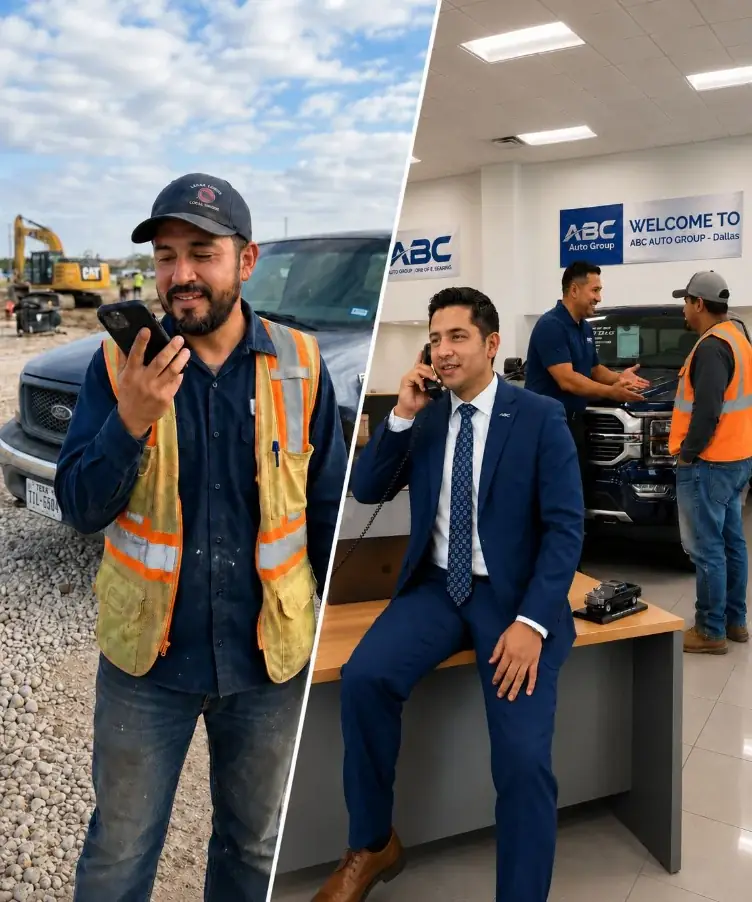 Hispanic family buying an SUV at a car dealership with a smiling salesperson