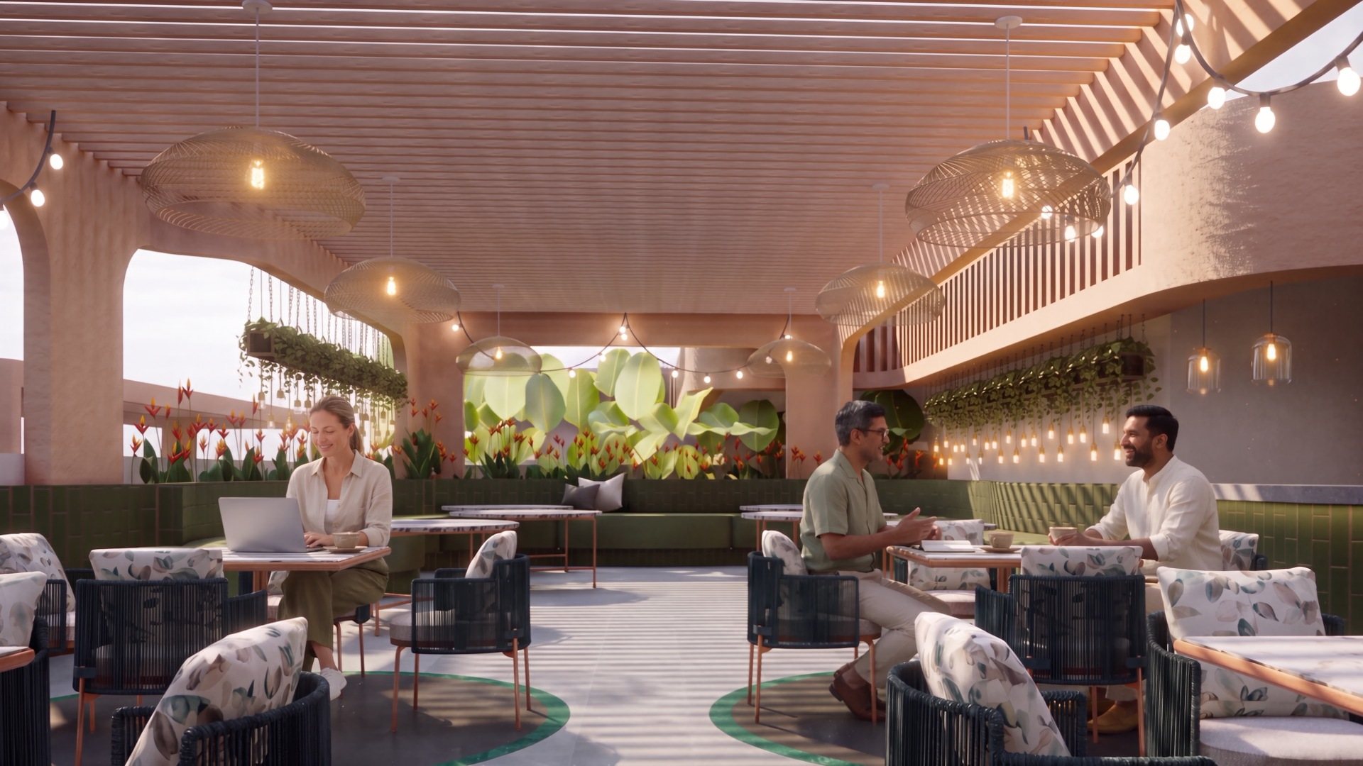 Rooftop café and co-working
