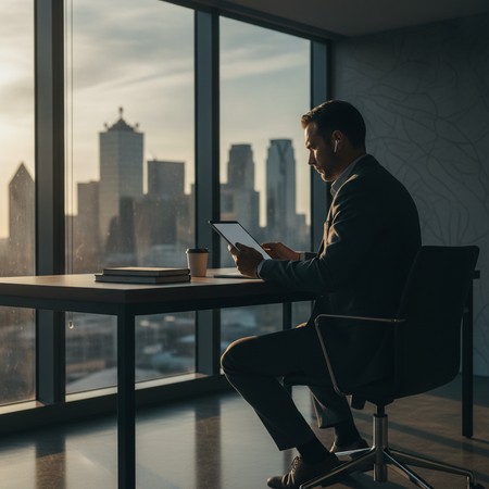 Executive man reviewing behavioral goals with a wellness consultant