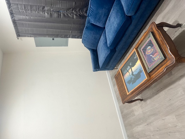 living room with couch and table found in the home of the reentry program