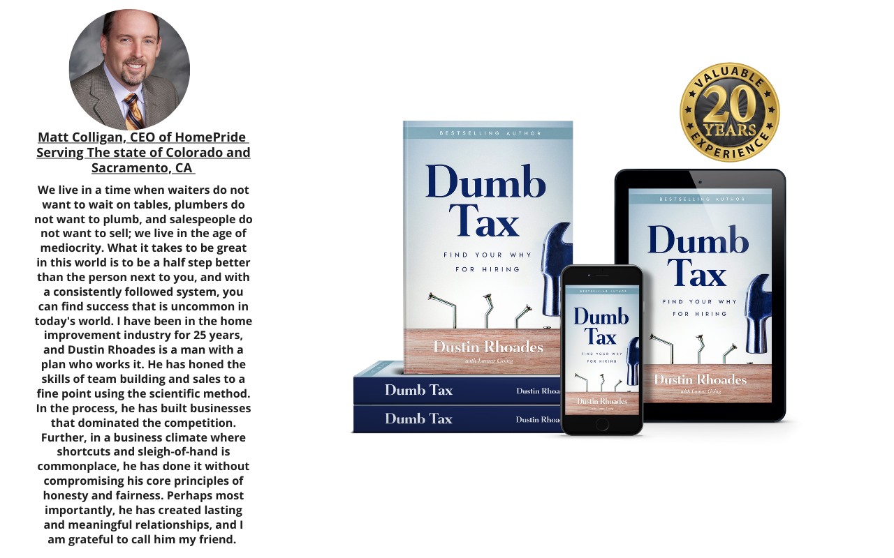 Endorsement for Dustin Rhoades and Dumb Tax