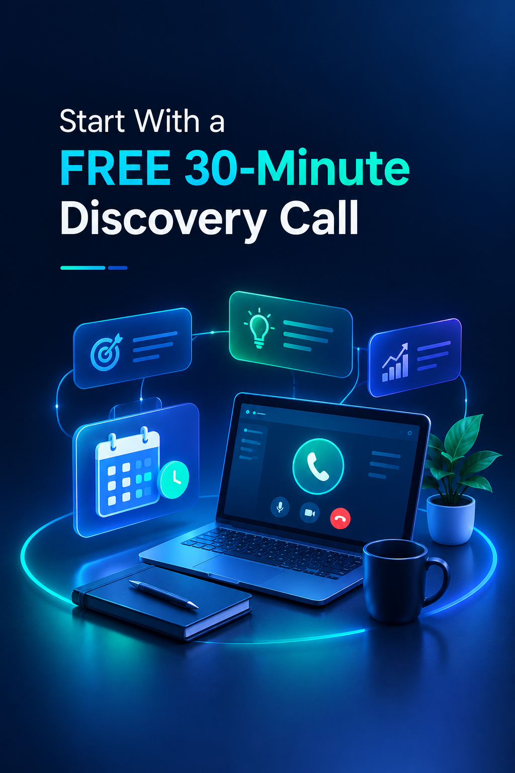 Consultant on a video discovery call
