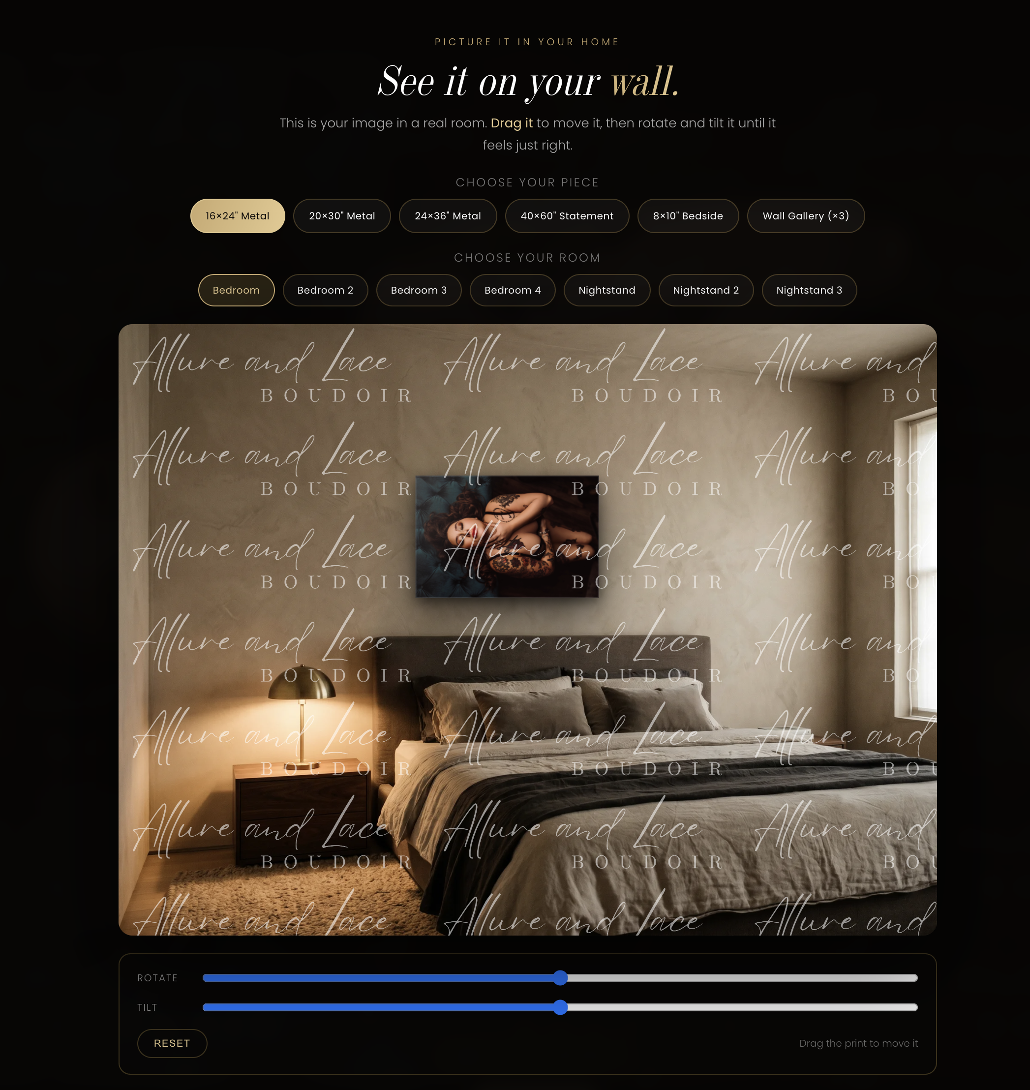 Wall art visualization
