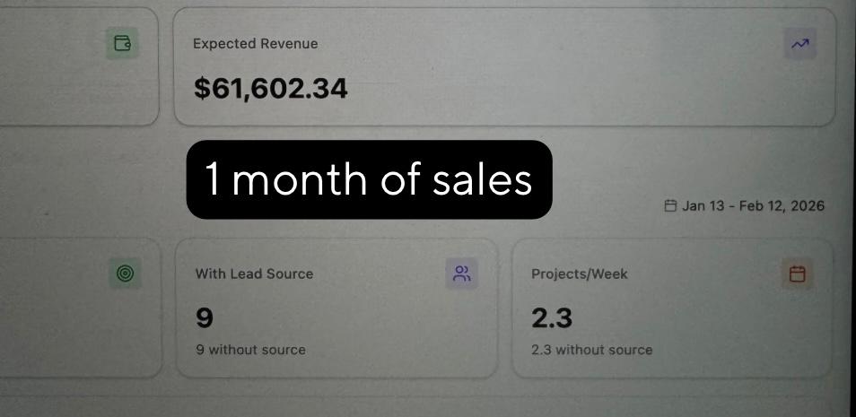 $61k in 1 month of sales