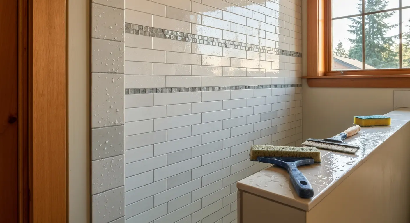 Tile shower installation