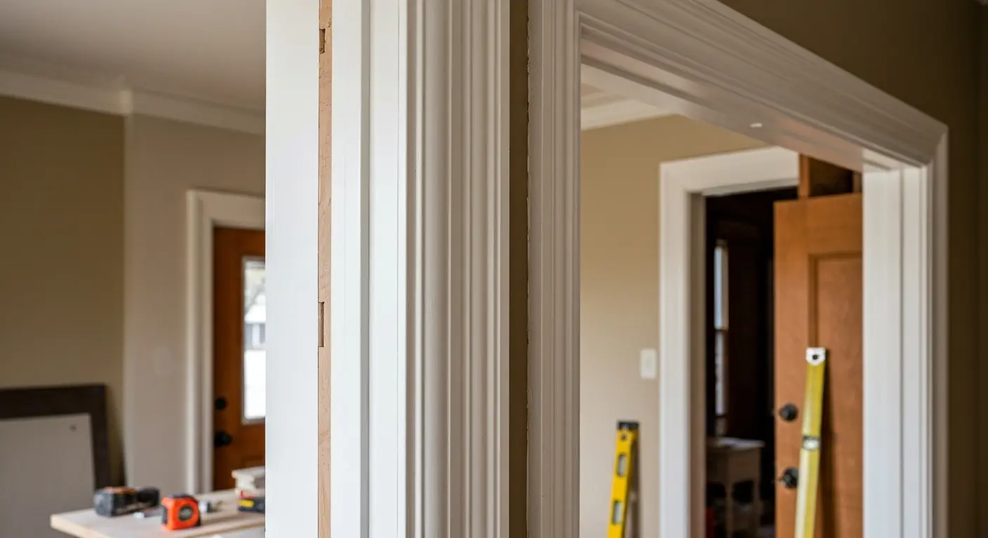 Passage door casing detail