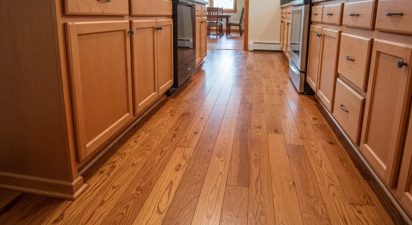 Hardwood kitchen flooring