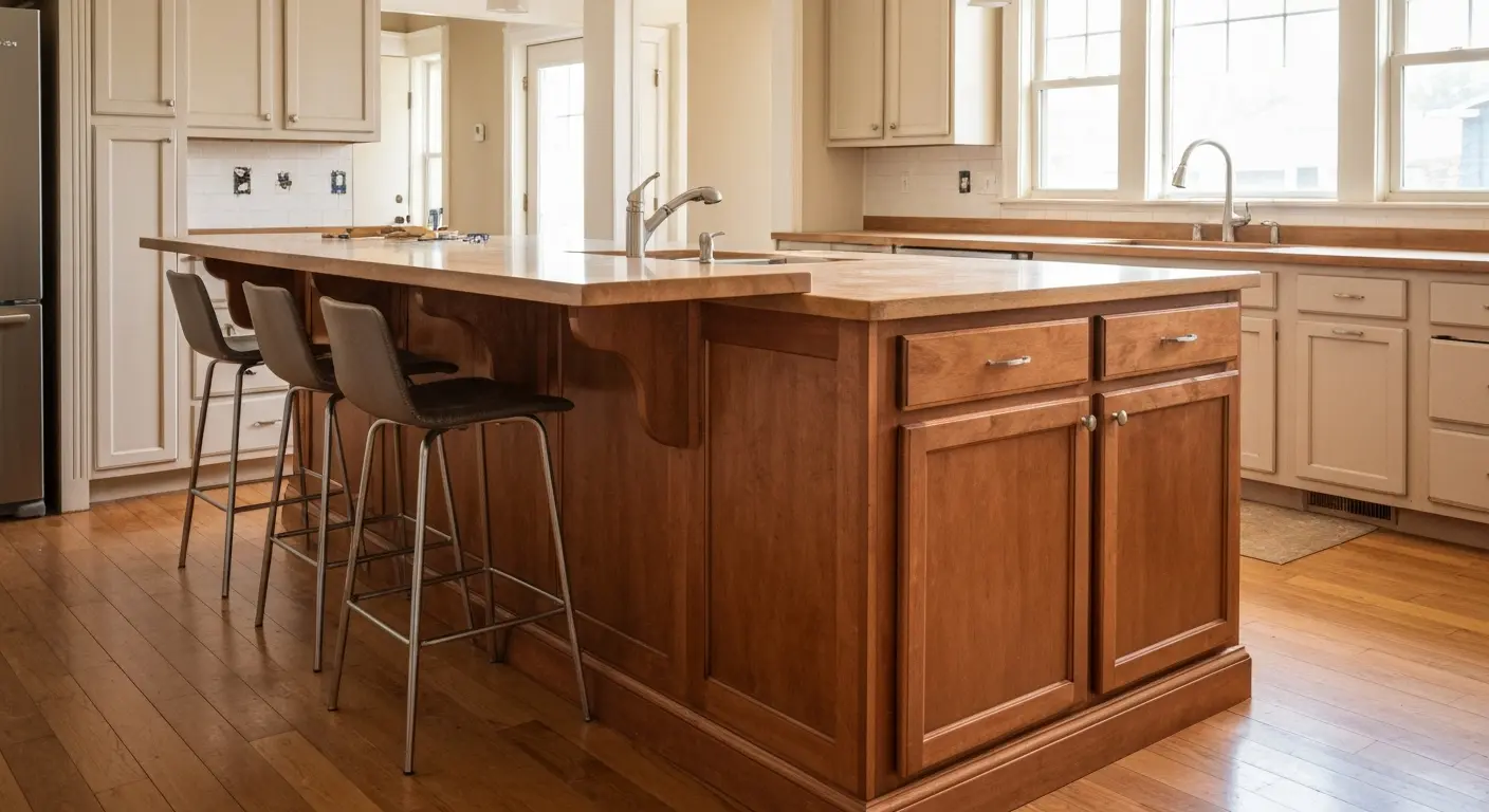 Kitchen island with seating