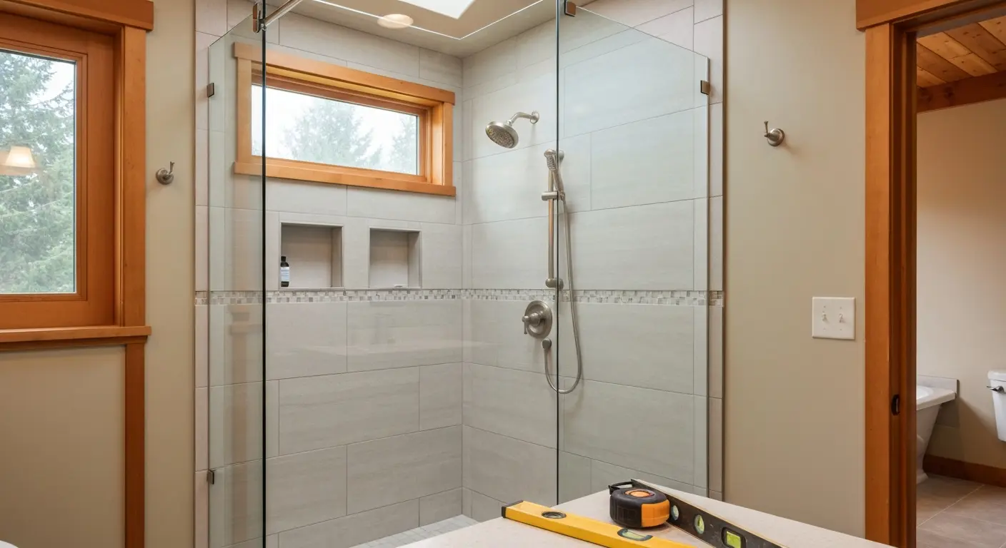 Walk-in shower installation